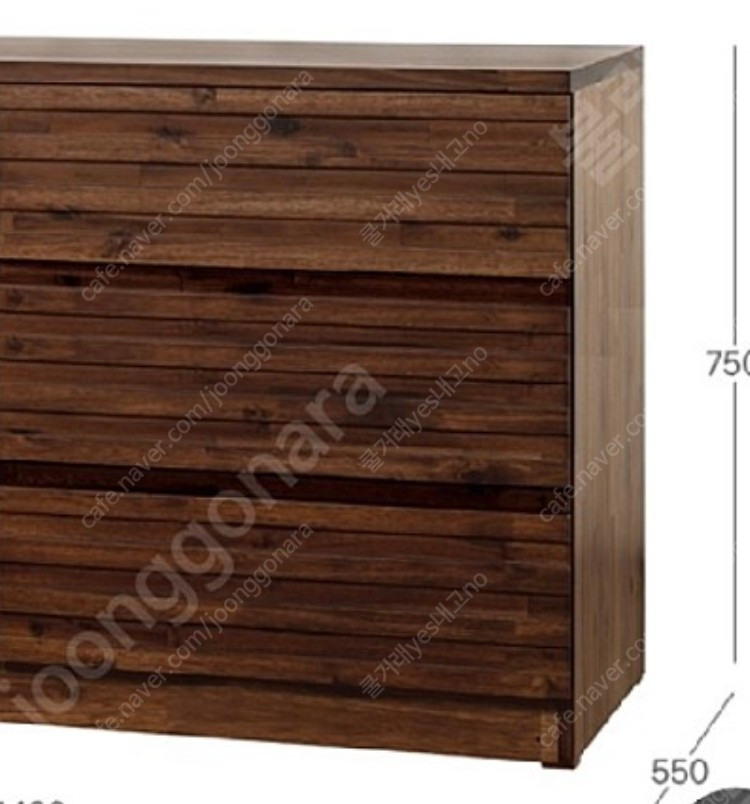 까사미아 그린랜드 화장대 서랍장 수납장 원목 이미지