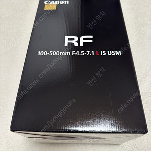 캐논 RF100-500 F4.5-7.1L렌즈(알백오)미개봉 팝니다