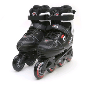 FILA 휠라 아동용 1mm단위사이즈조절 인라인 스케이트 X-ONE 보라매, 블랙레드, M(190~215mm) (새상품 택포 7.5만원)