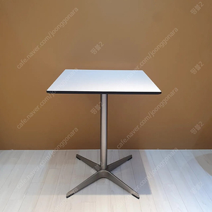 플랜트란스 600사각 페닉스 화이트(블랙엣지) 식탁테이블 카페테이블 상담테이블 1인테이블
