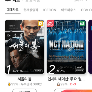 cgv(9000원), 롯데시네마(8900원), 메가박스(8400원) 판매합니다(1매당, 요일상관없음)