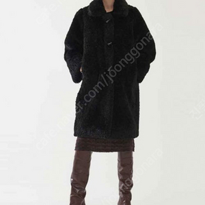 다이애그널 CURLY FUR LONG COAT