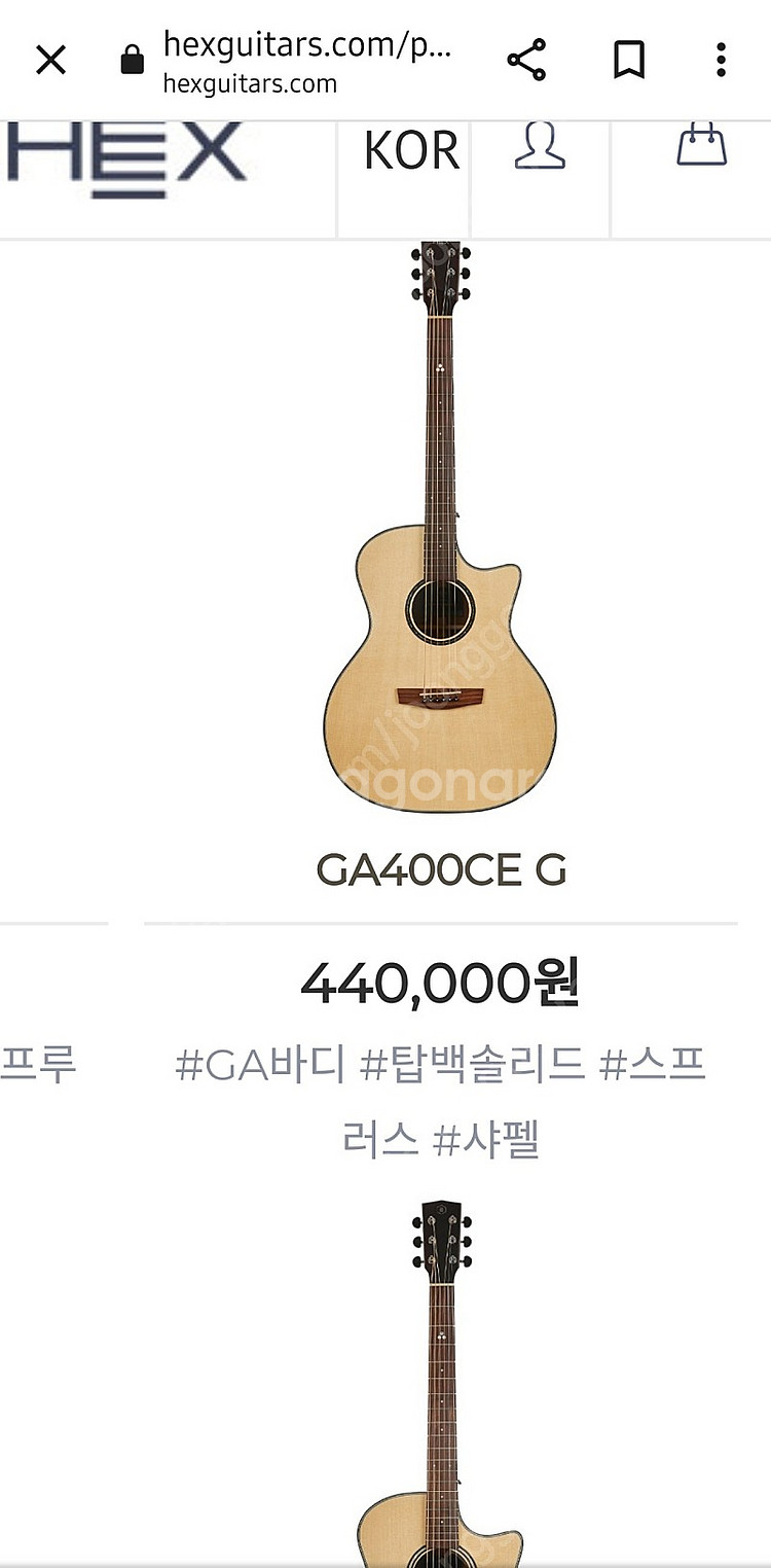 헥스GA400CE G기타 + 하드케이스--2