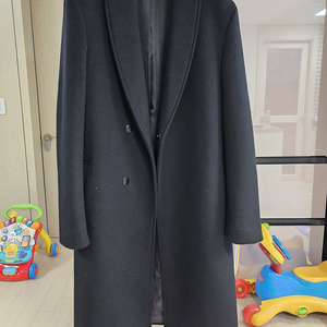 이지오 숄카라 세미오버핏 캐시미어 코트 블랙 100사이즈 새상품급