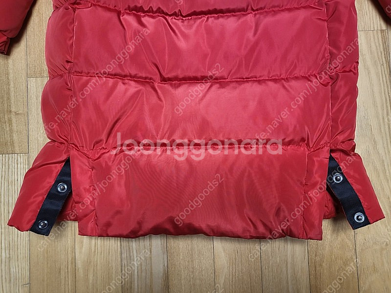 크록스 오리솜털 롱패딩 사이즈130 레드칼라--4