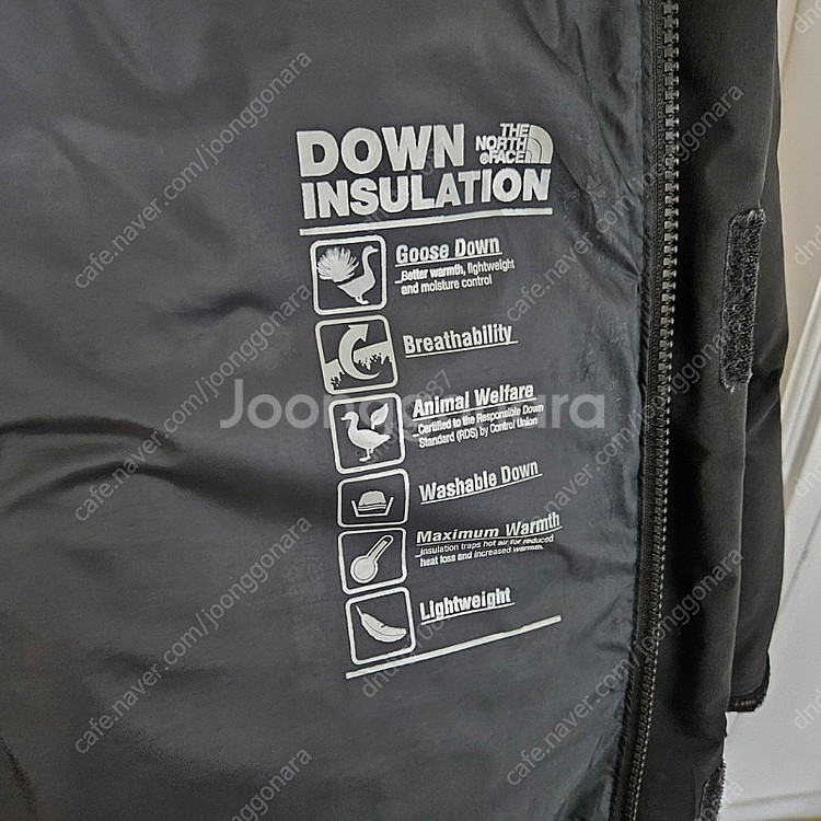 노스페이스 슈퍼 에어 구스 다운 롱패딩 100(L)--5