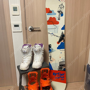 여성 아동 스노우보드 세트