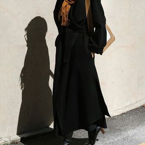 몸빼 로잘린 캐시울 맥시 롱코트
