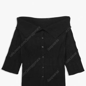 [마이아이코] HIGH QUALITY LINE - SCARLET RIBBED KNIT CARDIGAN (BLACK)