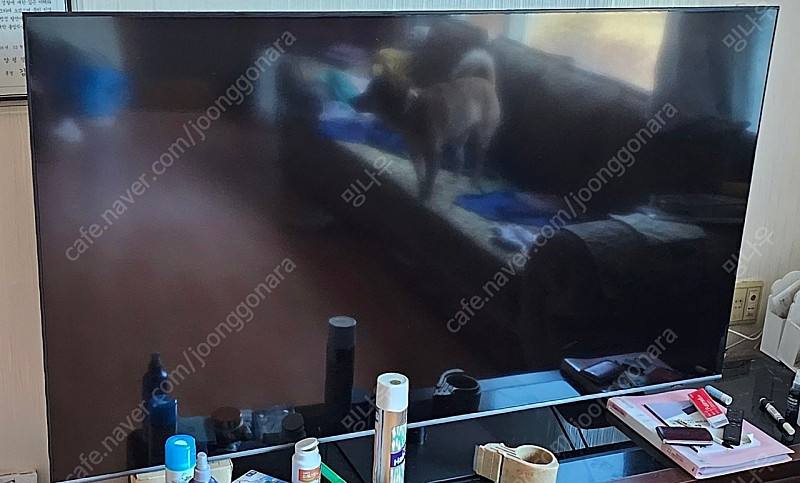 삼성 uhd 4k 65인치 스탠드 tv kq65qb70afxkr 신품급 중고 급처 이미지