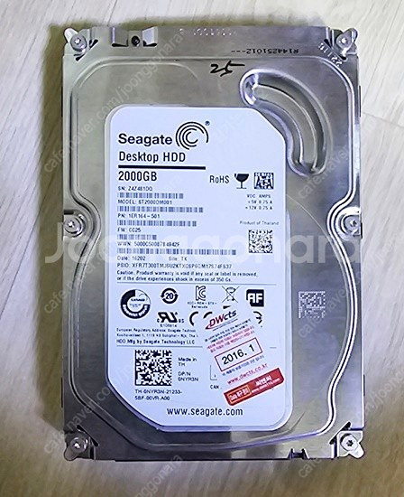 시게이트 2TB HDD / ST2000DM001 / 30여시간 사용--0
