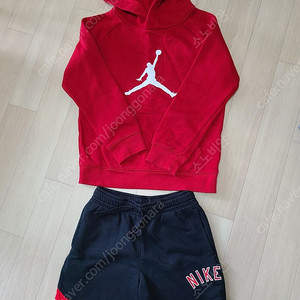 나이키 조던 키즈 기모 후드 + 팬츠 세트 110