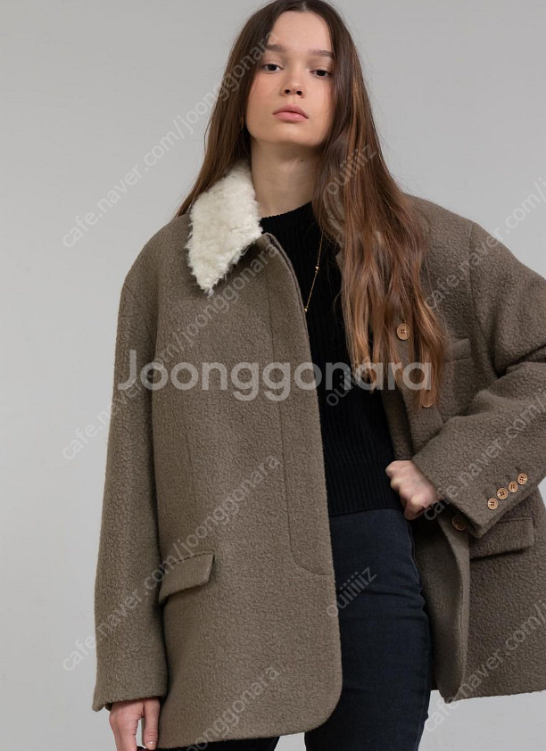 쏭스튜디오 지블링 울 알파카자켓--8