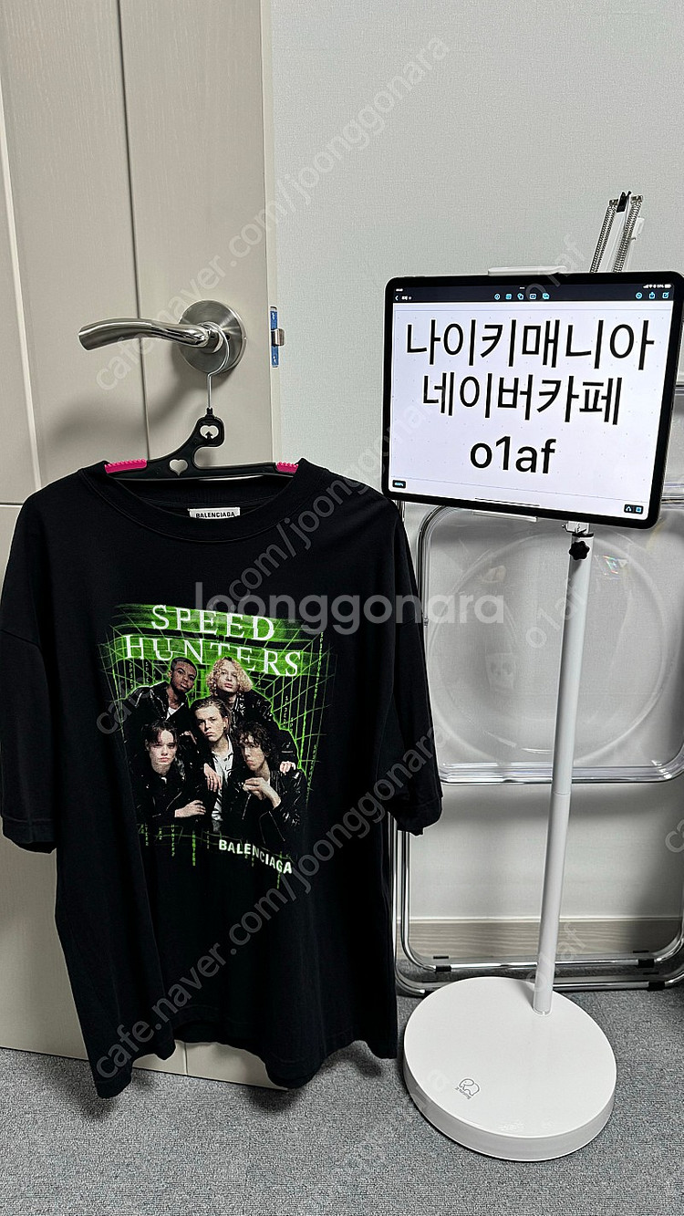 [S] 발렌시아가 스피드헌터 티셔츠 블랙--0
