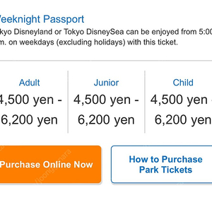 도쿄 디즈니랜드 워크나이트 12/15일 두장 구합니다