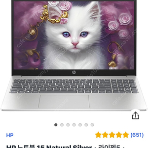 hp natural silver15 팝니다