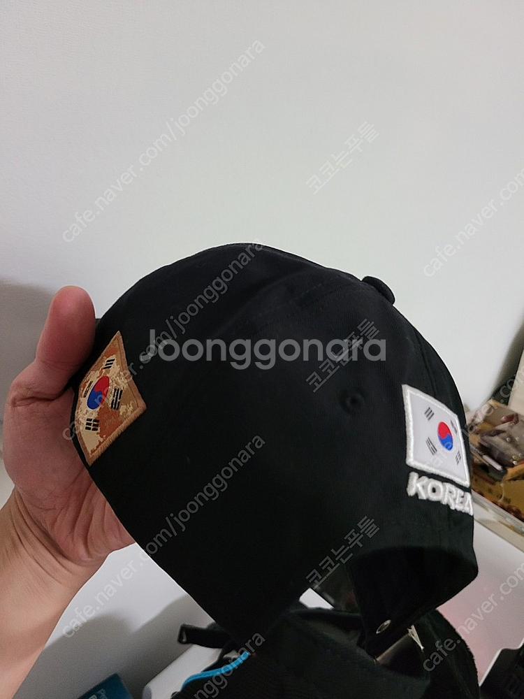 라카이 코리아 볼캡 블랙 태극기 1회 시착--1