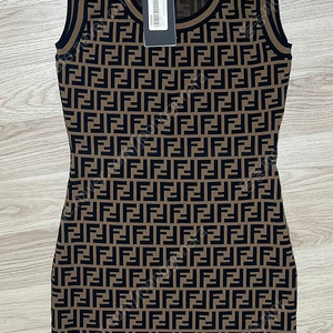 Black & Brown Knit 'Forever Fendi' Dress/ 펜디원피스 정품