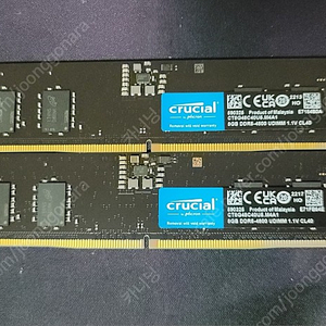 마이크론 렘 8gb DDR5-4800 2장 팝니다