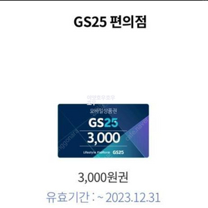 GS25 3천원권