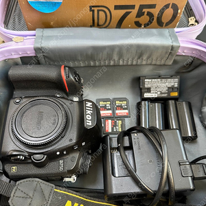 니콘 D750 (배터리, 충전기, 메모리카드, 박스)