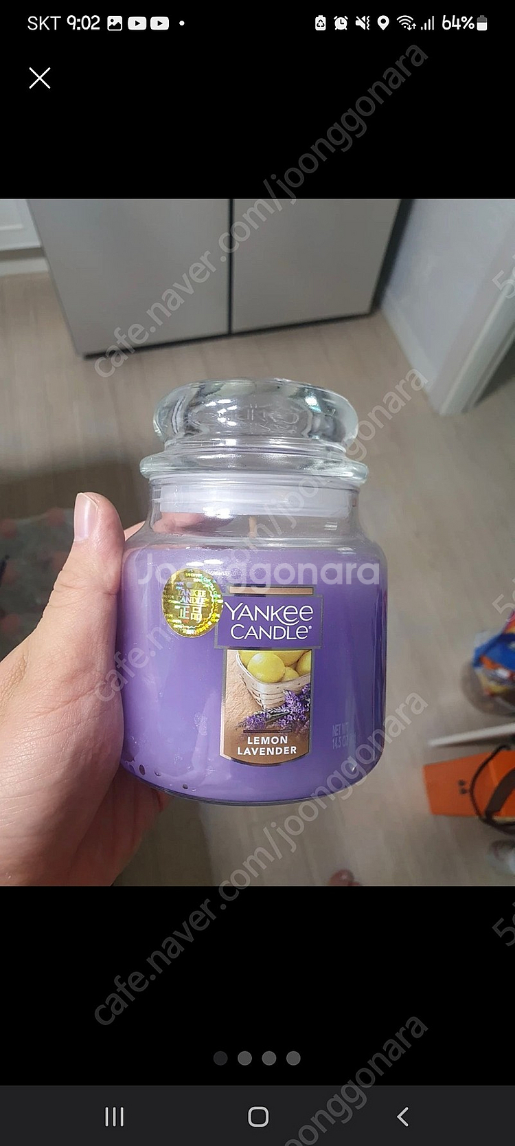양키캔들 레몬 라벤더향 새거랑 캔들워머--1
