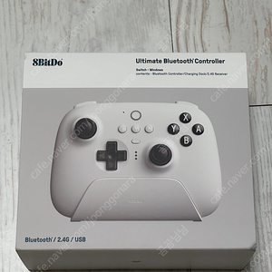 8bitdo 얼티밋 블루투스 컨트롤러 NS버전 화이트(미개봉/택포)