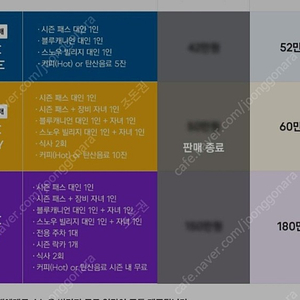 휘닉스파크 프라임패밀리 시즌권 양도합니다