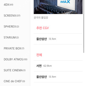 CGV IMAX, 4DX,ScreenX,SphereX 평일 관람권