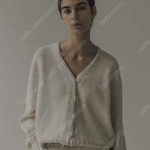 낫띵리튼 코튼 브이넥 가디건 (아이보리) / nothing written cotton v-neck cardigan (ivory)