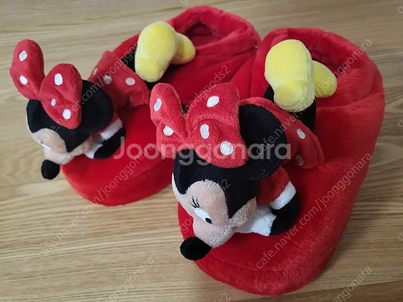 미사용 새제품 따뜻하고 예쁜 디즈니 미니마우스 슬리퍼--2