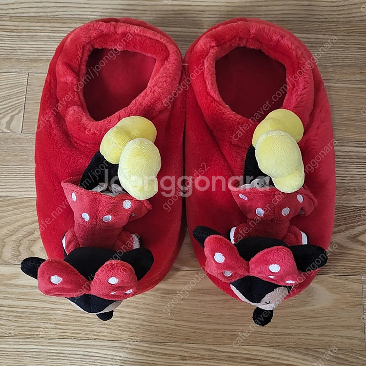 미사용 새제품 따뜻하고 예쁜 디즈니 미니마우스 슬리퍼--3