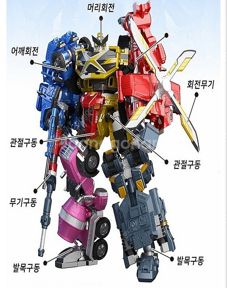 미니특공대 펜타x봇 5단합체 변신로봇 장난감--8