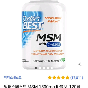 닥터스베스트 MSM 1500mg 타블렛, 120정, 1개