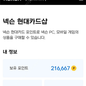 넥슨 캐쉬 216,000