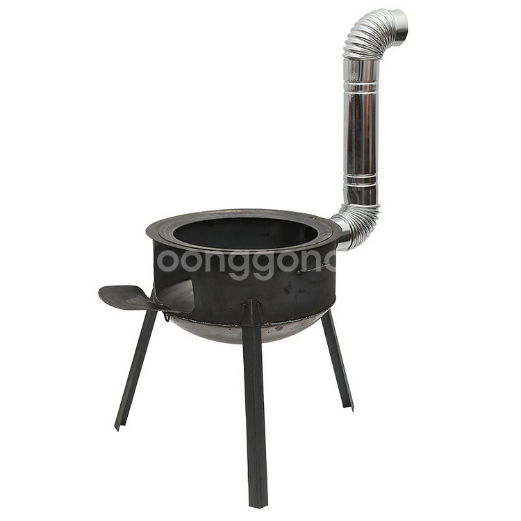 장작화덕 조립식 지름43cm 연통, 불쏘시개, 화구링, 집개 포함--5