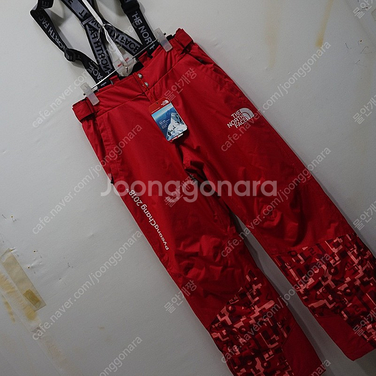 노스페이스 평창 허리 27 ~ 28 스키 보드 패딩 멜빵 바지 새제품--0