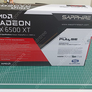 amd SAPPHIRE 라데온 RX 6500 XT PULSE OC D6 4GB Dual-X