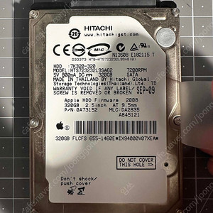 Hitachi 히타치 320GB 2.5" HDD 하드드라이브 판매합니다