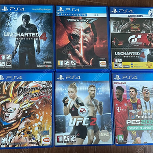 PS4 게임타이틀 ufc2, 드래곤볼파이터즈, 언차티드