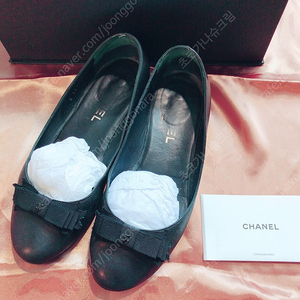 샤넬 chanel 정품 씨씨로고 발레리나 보증서 있음 플랫 슈즈 구두