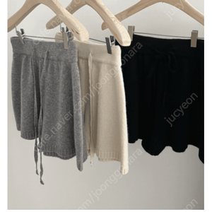 새상품) 인더바즈 bowl knit half pants 크림