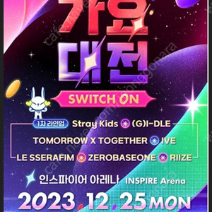 가요대전 1층 지정석