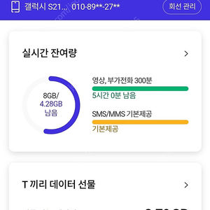 SKT 데이터 1기가 2500원, 2기가 5000원, SK 데이터 1GB 2500원, 2GB 5000원