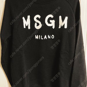 MSGM 키즈 블랙 맨투맨