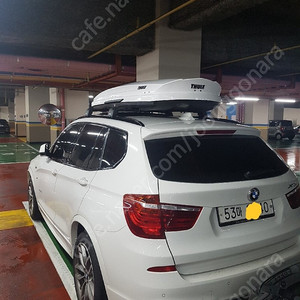 bmw x3 툴레 윙바엣지 가로바+ 툴레 다이나믹800 루프박스