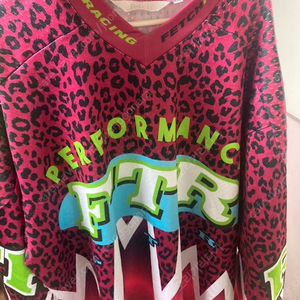 FETCH L/S LEOPARD RACING JERSEY PINK 판매 합니다 XL