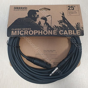 (새거)다다리오(플래닛웨이브) 마이크케이블 Classic Series Unbalanced Microphone Cable PW-CGMIC-25 (7.5M)