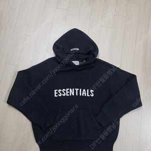 [M] Essentials Knit Pullover Hoodie Black