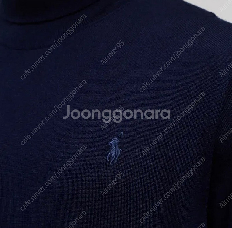 [새제품] 폴로 메리노울 워셔블 터틀넥 니트 NAVY ...--3